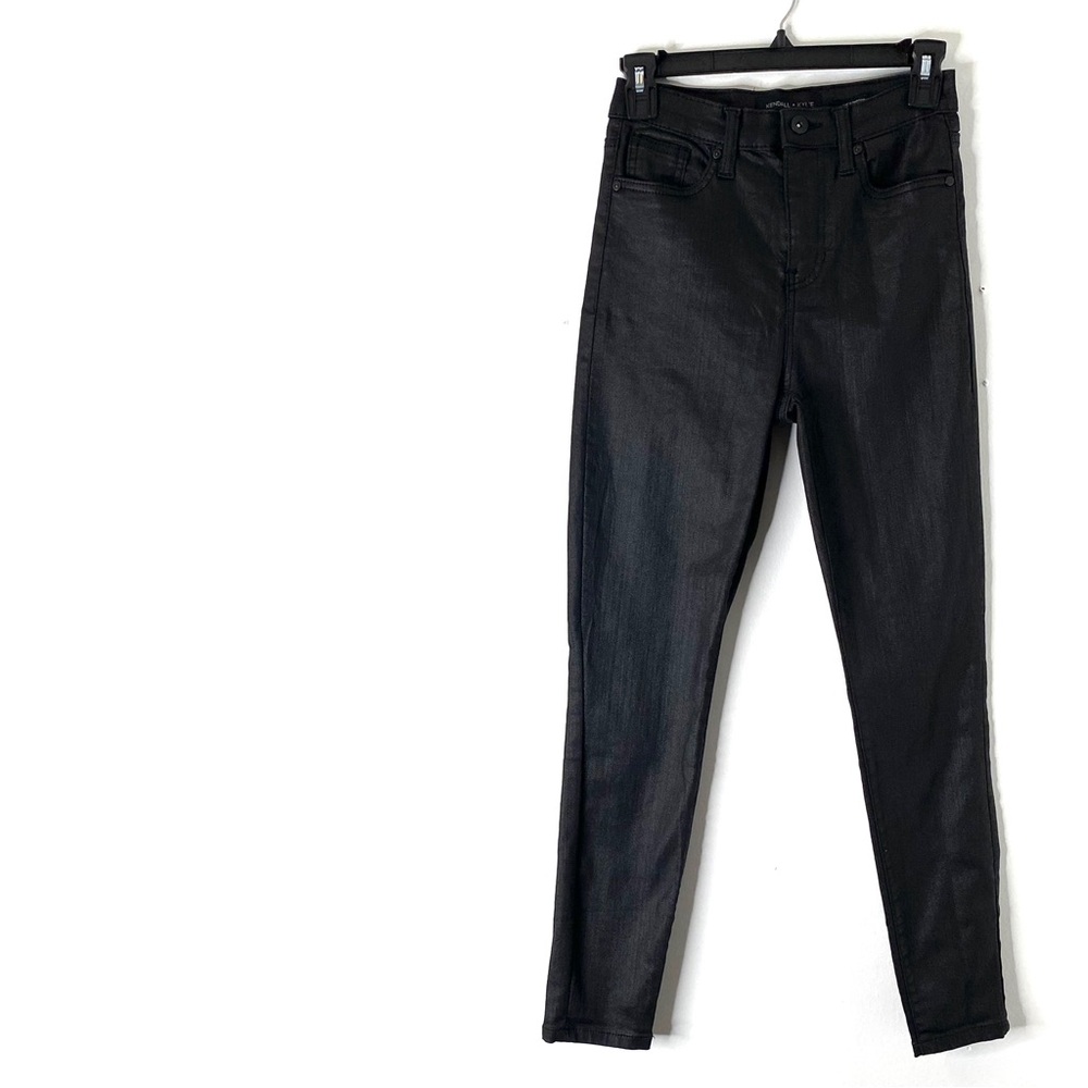Kendall & Kylie The Kontour High Rise Black Coated Skinny Pants